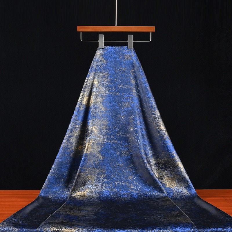 Home Textiles Usa - Tessuto testurizzato con sfumatura blu e