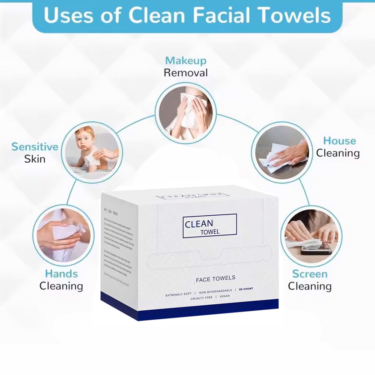 50 Pezzi/Scatola Salviette Mon - Home Textiles Face Towel recensione e prezzo